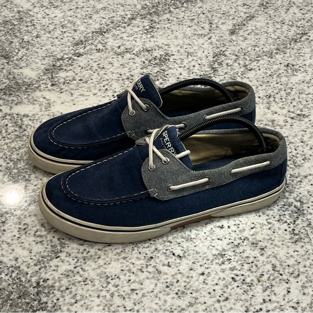 Sperry Top Slider Men's Blue Laced Boat Shoes Size 12 US